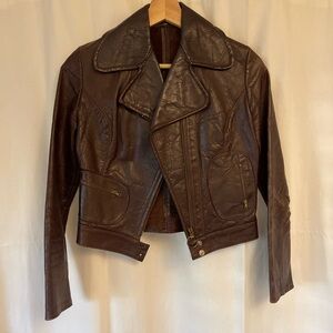 Vintage Hand Made Leather Jacket
